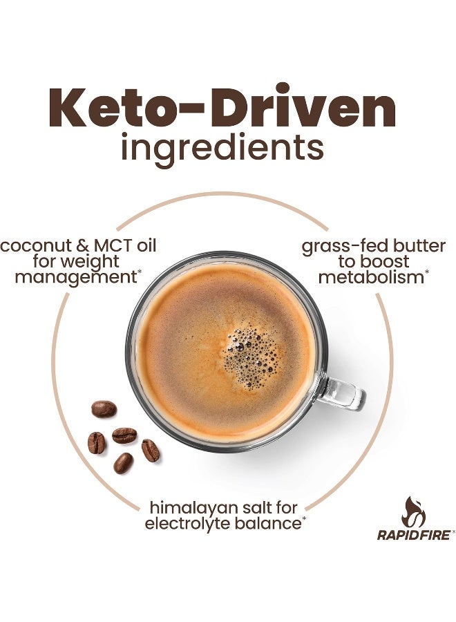Rapid Fire Ketogenic Creamer with MCT Oil for Coffee or Tea, Supports Energy and Metabolism, Weight Loss, Ketogenic Diet 8.5 oz. (20 servings) - Image 3